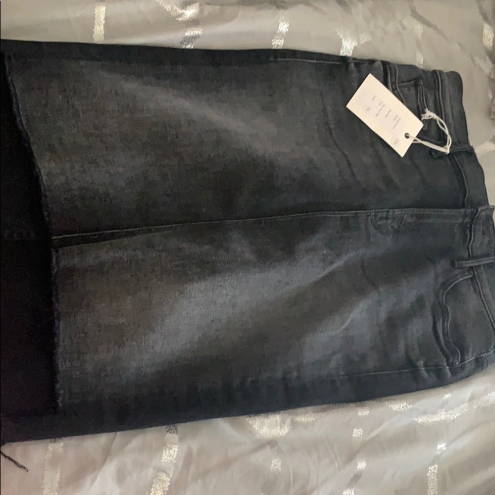 Mother denim knee length skirt